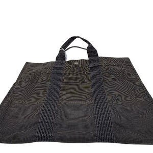 Hermès Herbag Cabas Grey Canvas Tote Bag